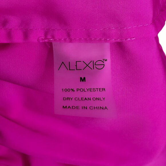 Alexis Azalea Maxi Dress Magenta Pink Twist Cutout Tiered Gown M‎ - Picture 11 of 16